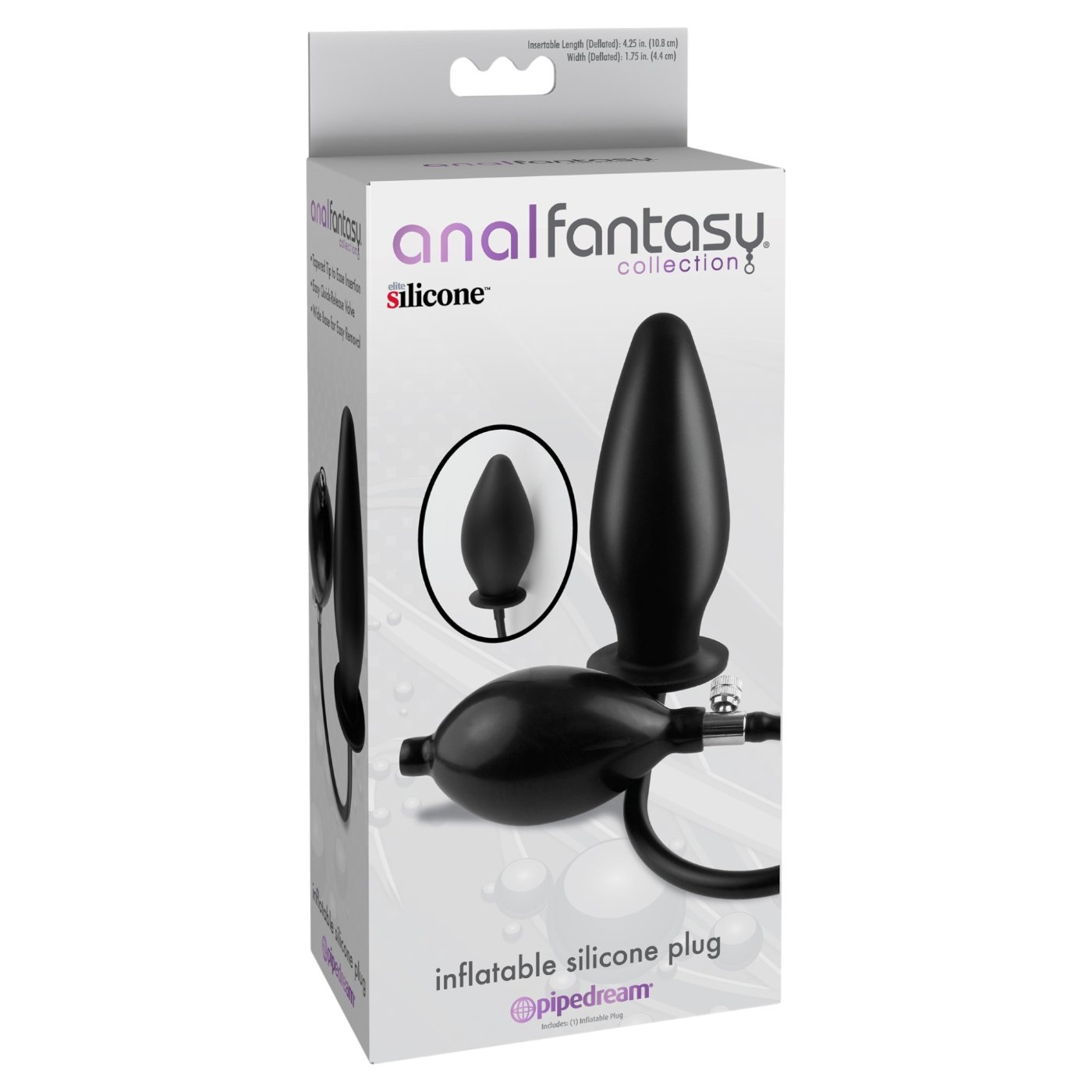 Anal Fantasy 4.25-Inch Silicone Inflatable Butt Plug