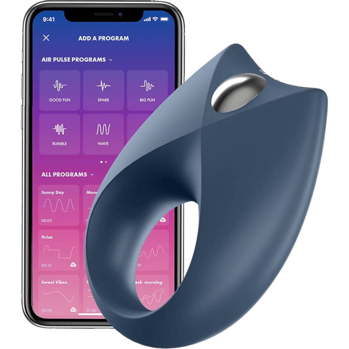 Satisfyer Royal One App Controlled Vibrating Cock Ring Blue