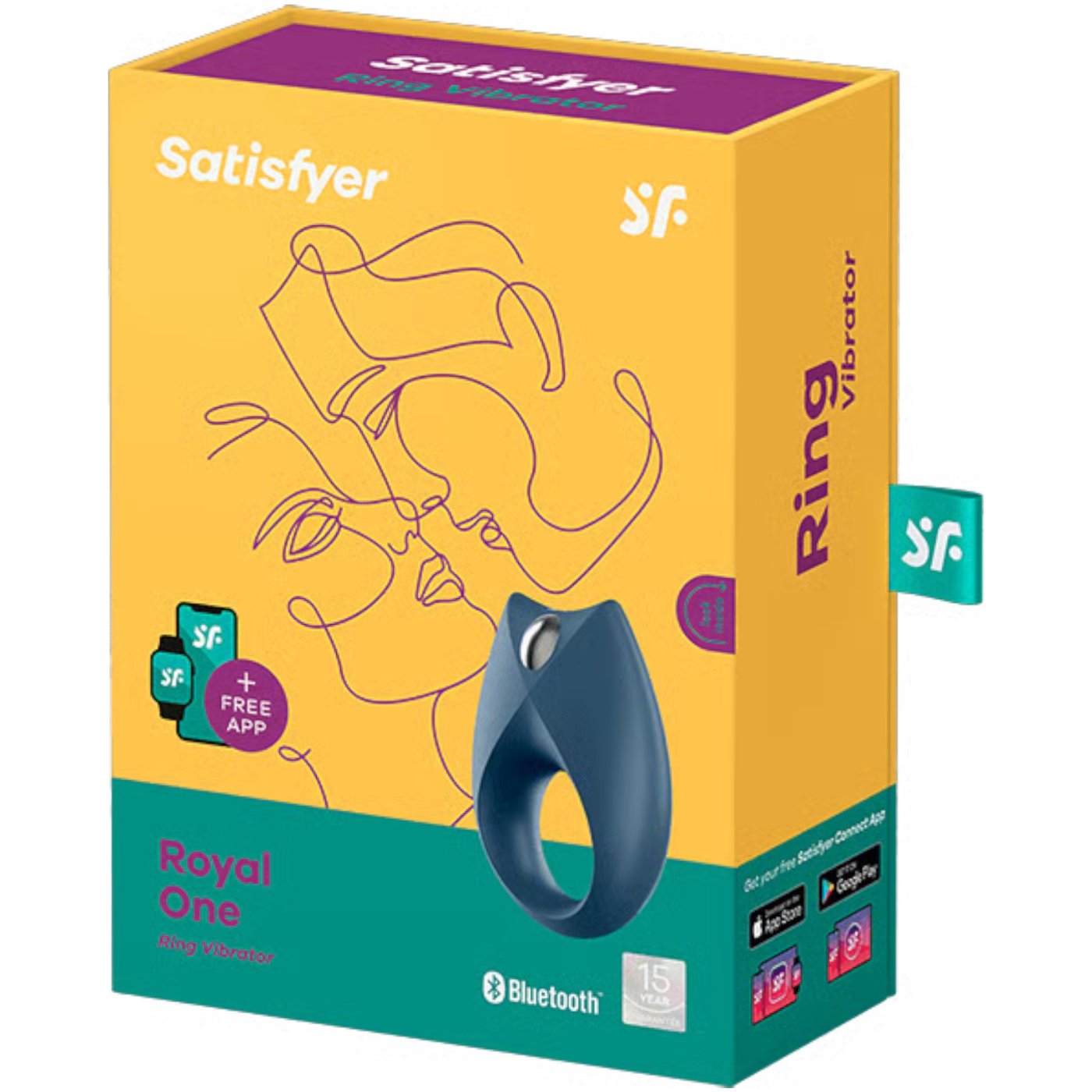 Satisfyer Royal One App Controlled Vibrating Cock Ring Blue