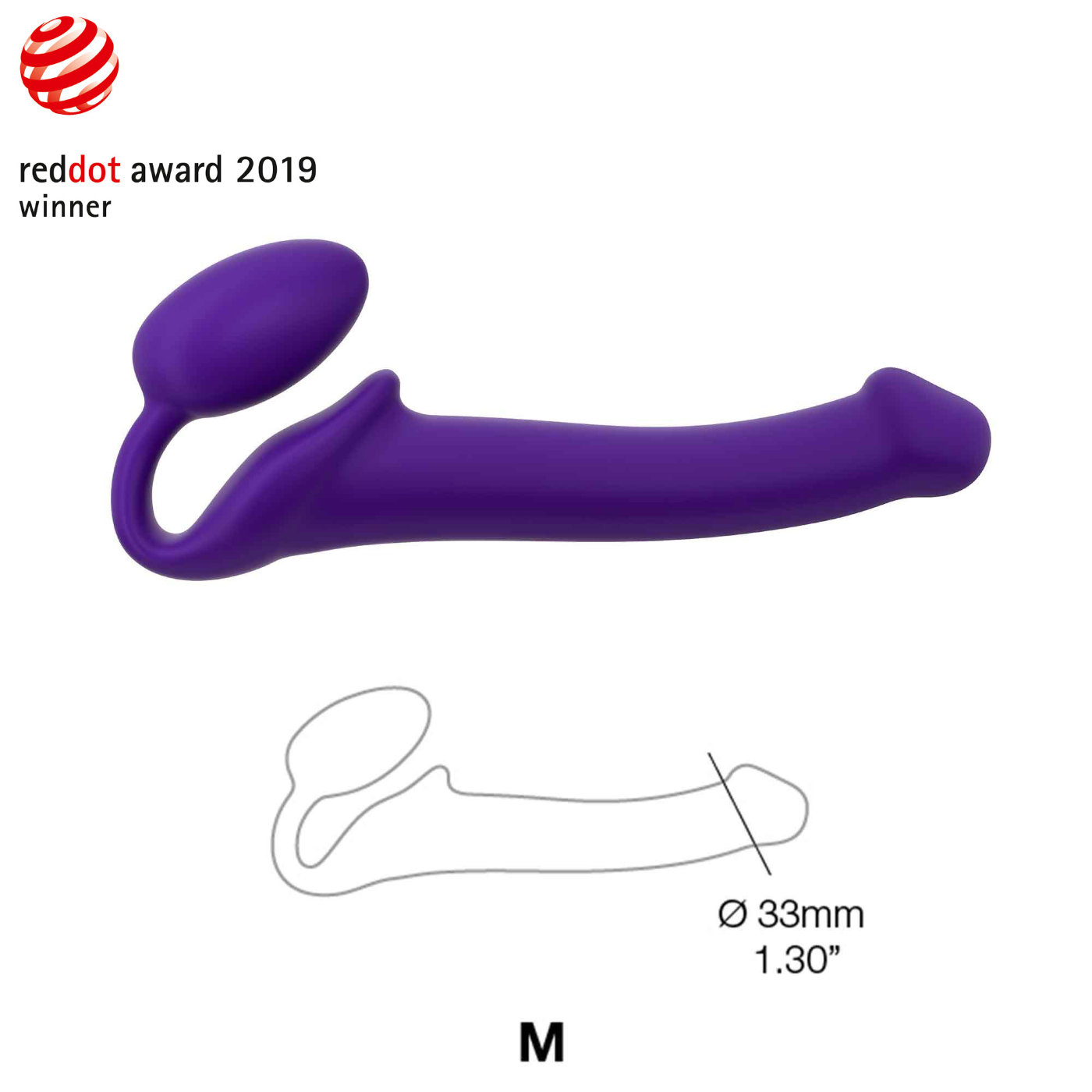 Strap-On-Me Silicone Bendable Strapless Strap-On Purple M
