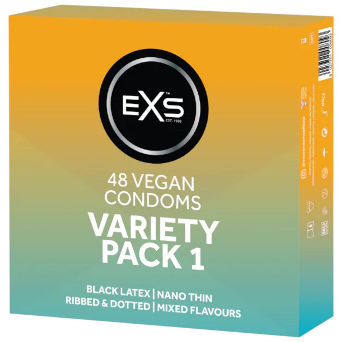 EXS Vegan Condoms Variety Pack 1 48 Pack – EXS