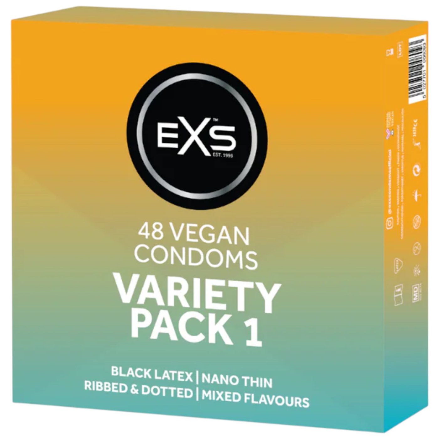 EXS Vegan Condoms Variety Pack 1 48 Pack