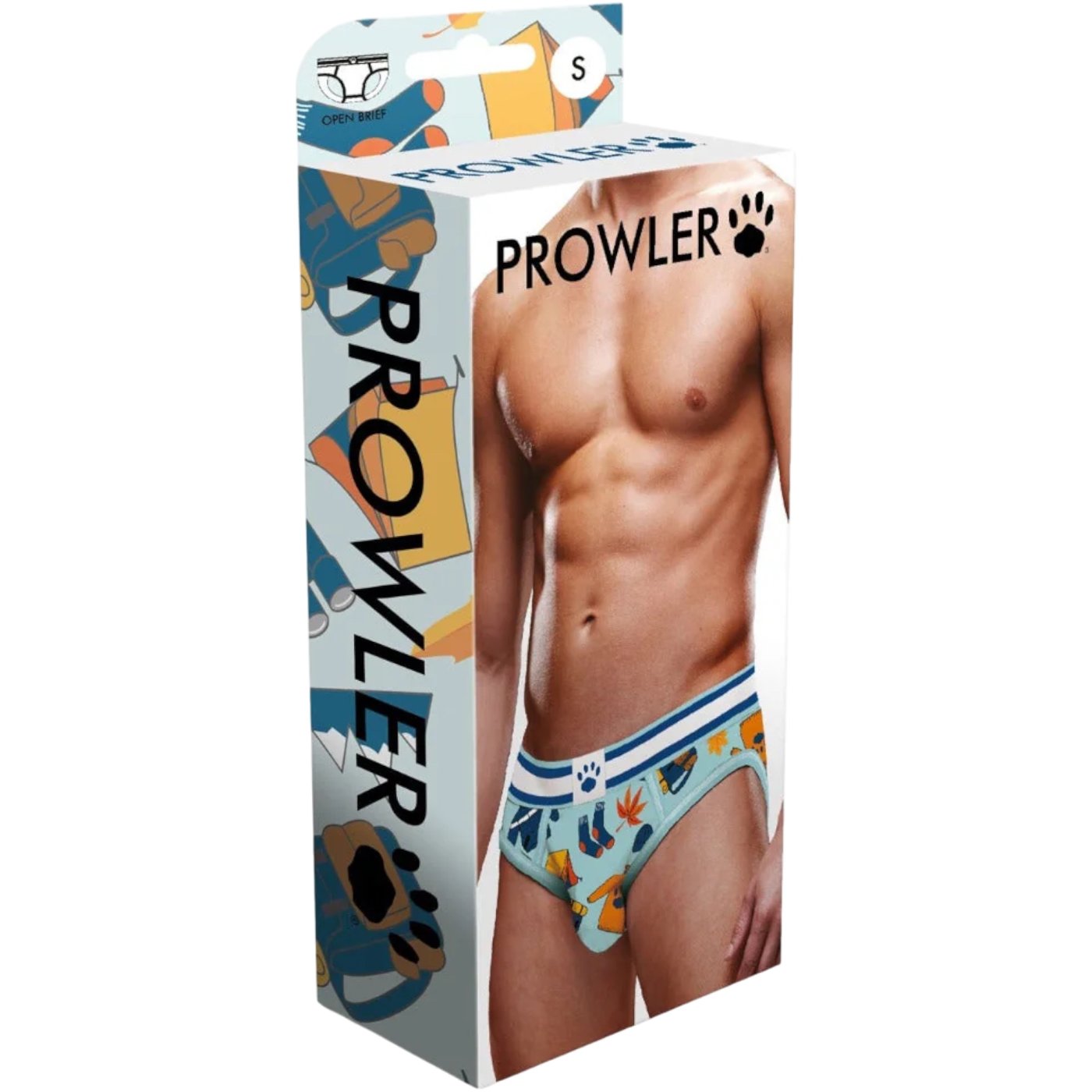 Prowler Autumn Scene Backless Brief Open Back Blue