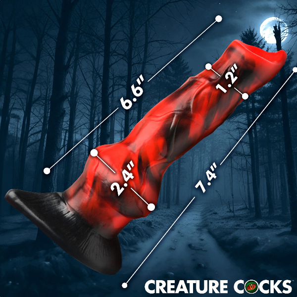 Creature Cocks Vibra Beast Vibrating Silicone Dildo 7.4 Inch