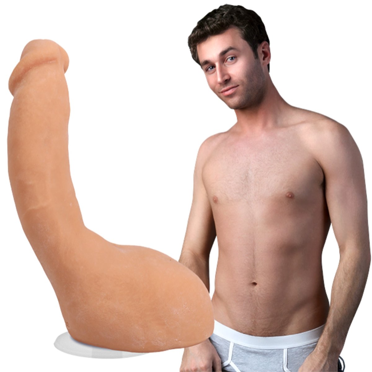 Signature Cocks James Deen Ultraskyn Suction Cup Realistic Dildo​ 8 Inch
