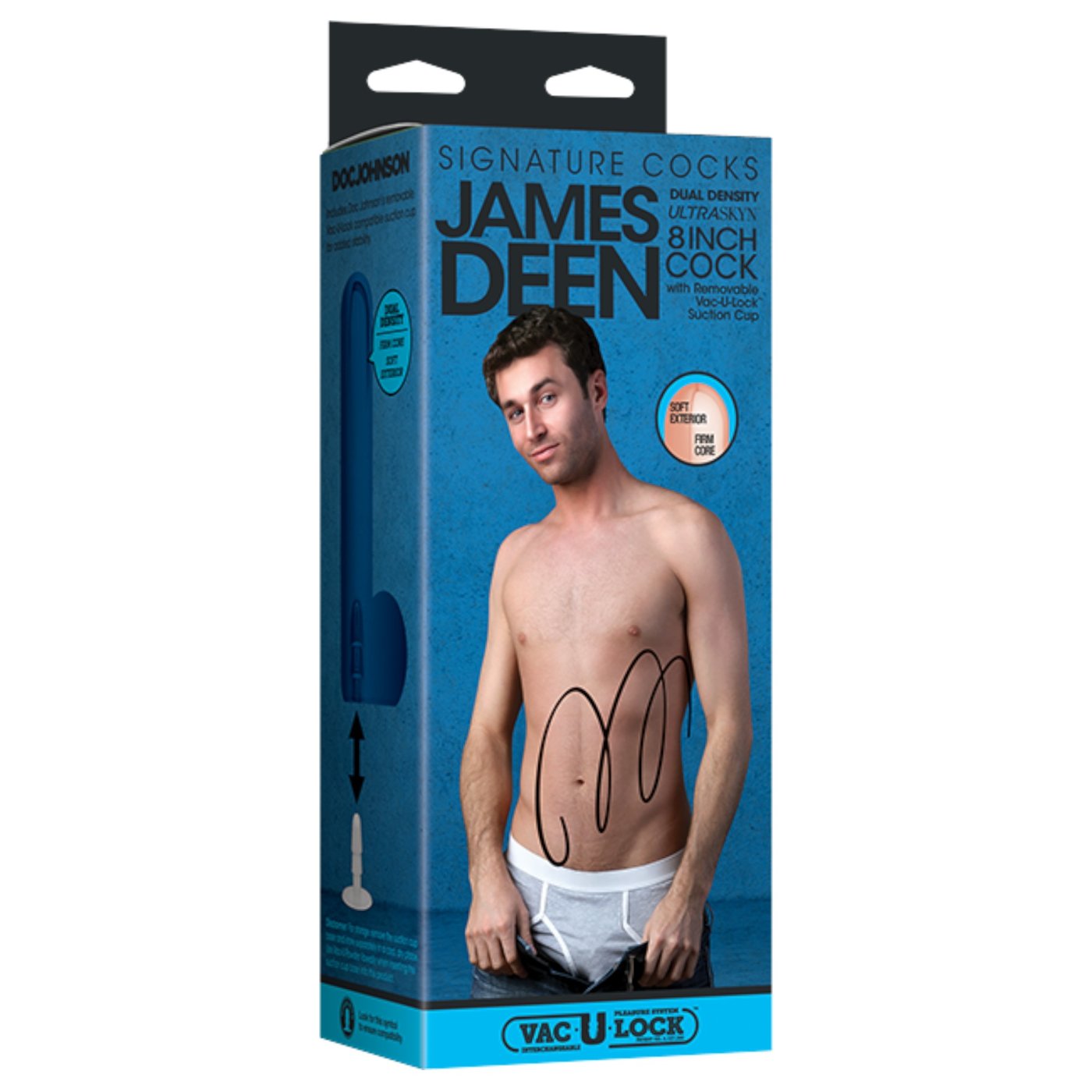 Signature Cocks James Deen Ultraskyn Suction Cup Realistic Dildo​ 8 Inch