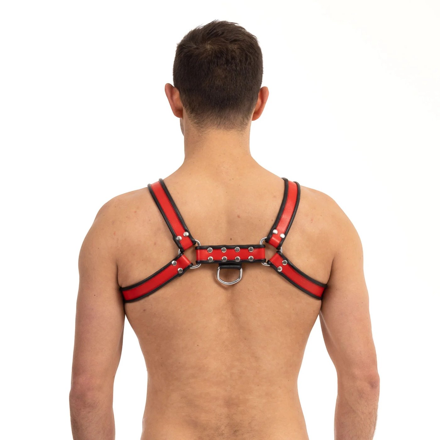 Prowler RED Bull Leather Chest Harness Black/Red