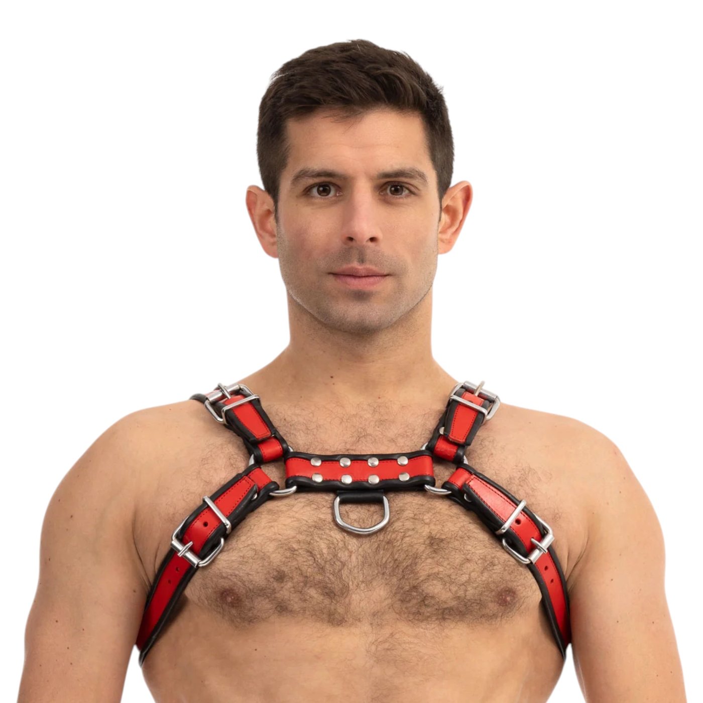Prowler RED Bull Leather Chest Harness Black/Red