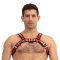 Prowler RED Bull Leather Chest Harness Black/Red