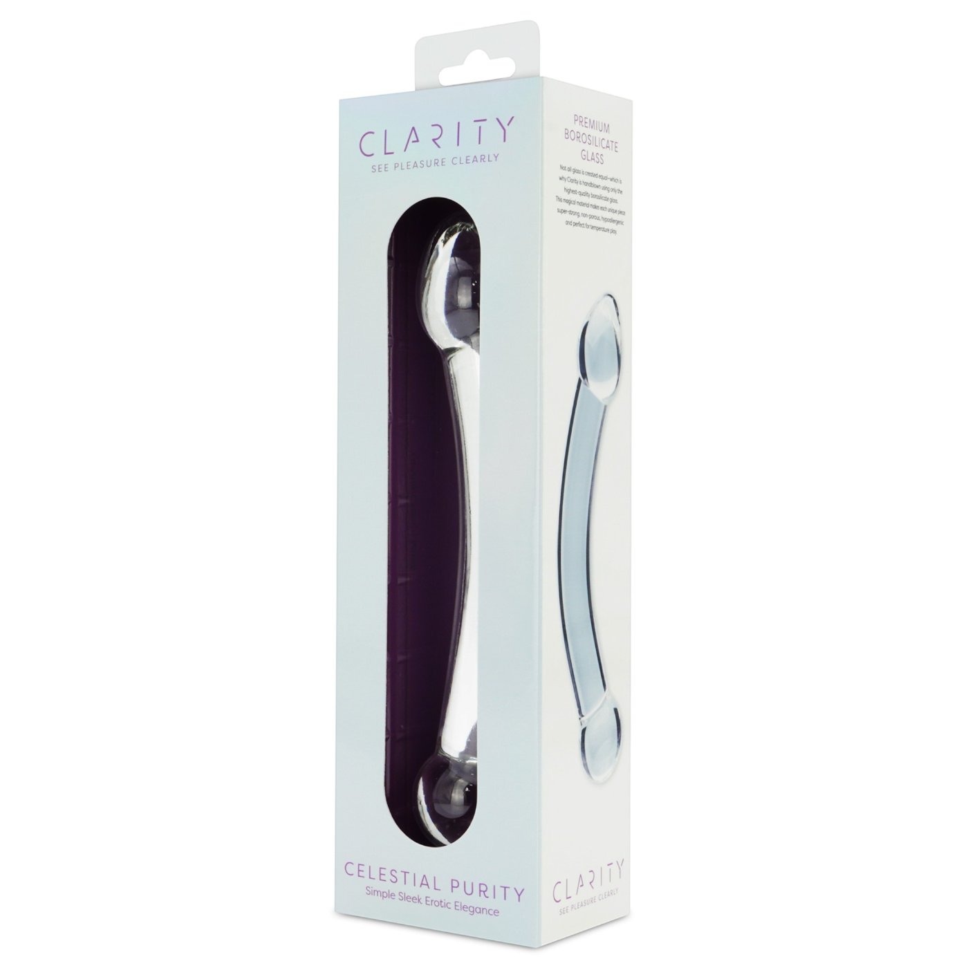 Clarity Celestial Purity Double Ended Glass Dildo 8 Inch