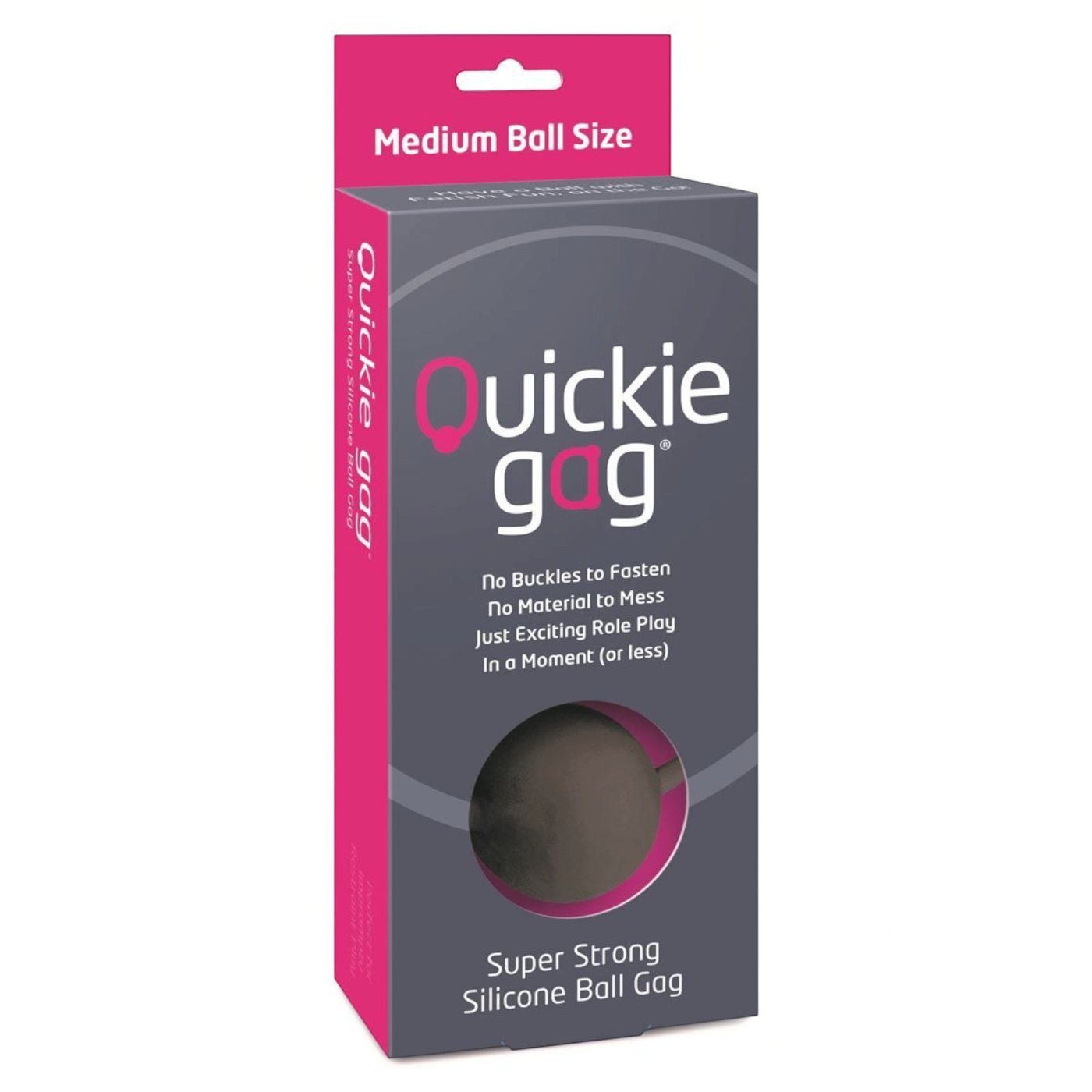 Quickie Medium Silicone Ball Gag Black