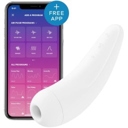Satisfyer Curvy 2+ App Controlled Rechargeable Clitoral Stimulator White