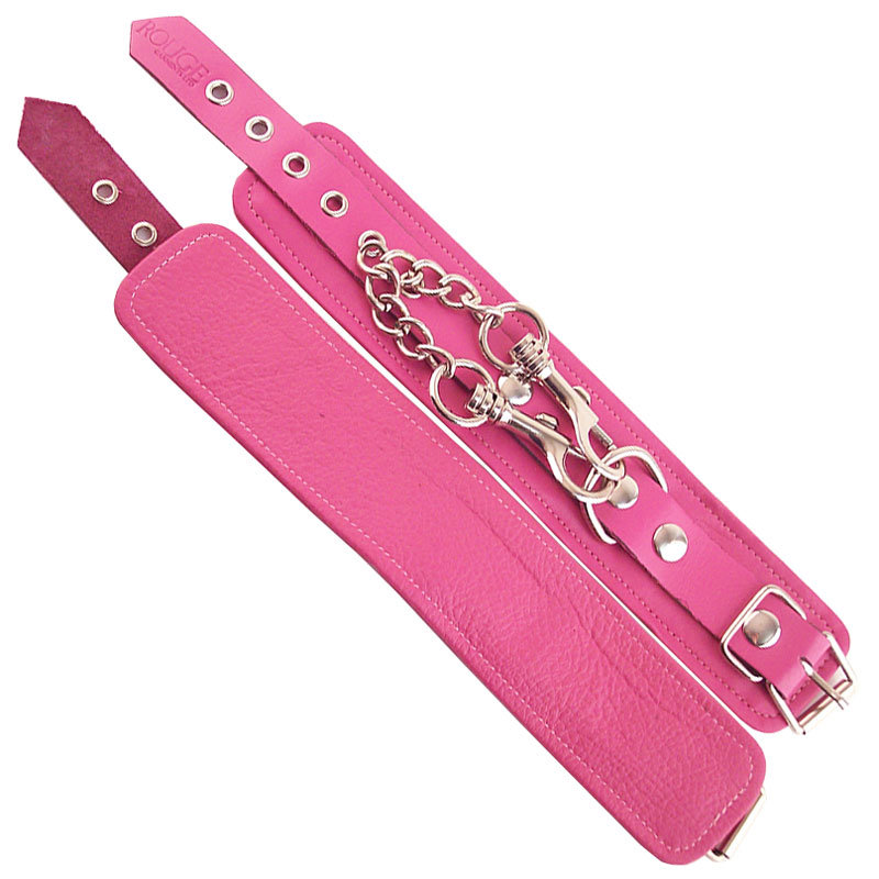 Rouge Garments Leather Wrist Cuffs Pink