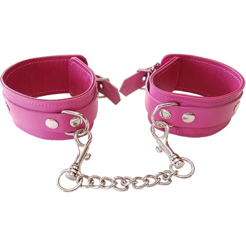 Rouge Garments Leather Wrist Cuffs Pink