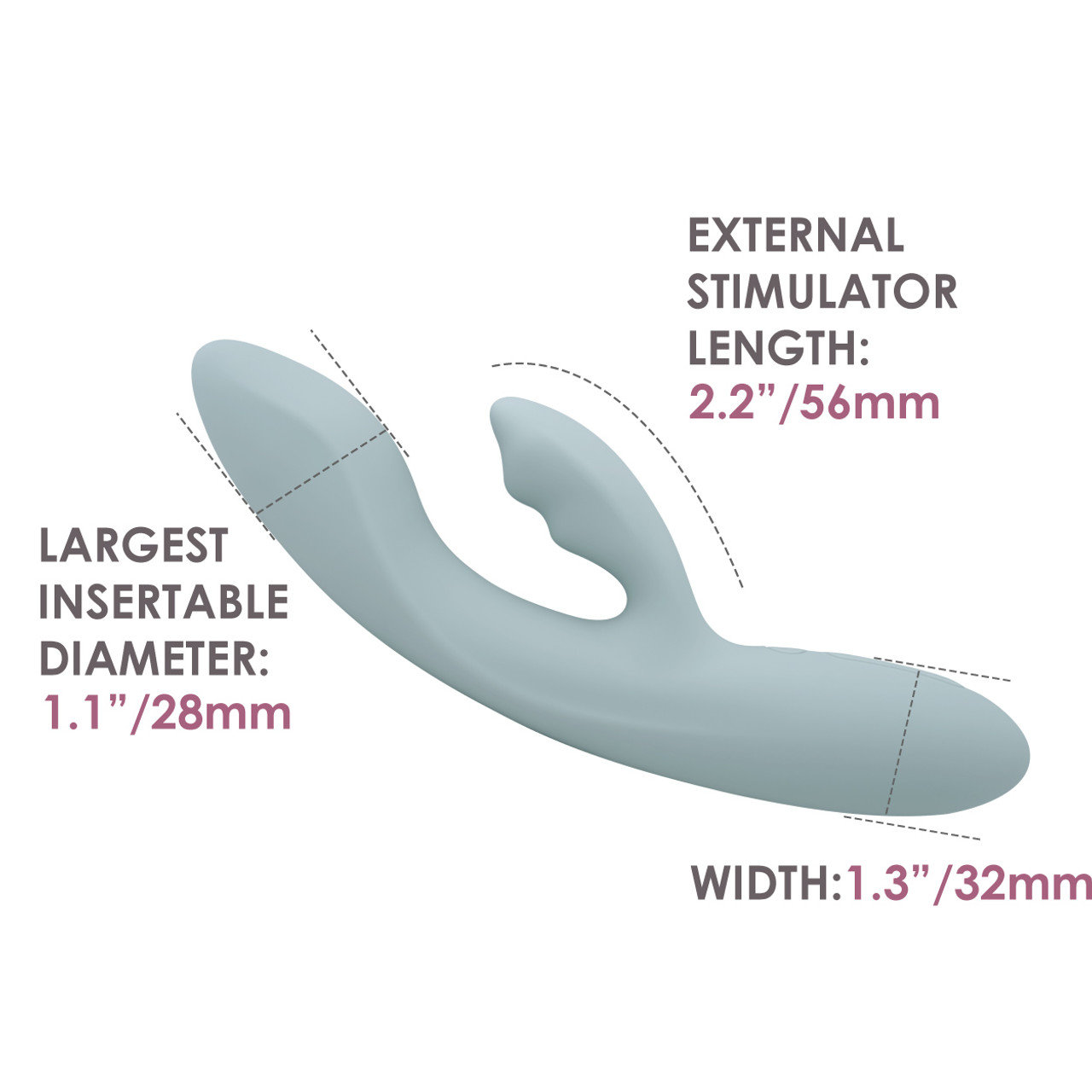 Svakom Chika App Controlled Rechargeable Warming Rabbit Vibrator