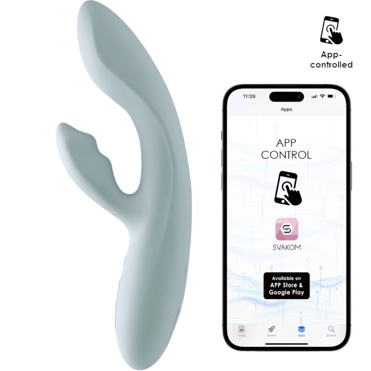 Svakom Chika App Controlled Rechargeable Warming Rabbit Vibrator