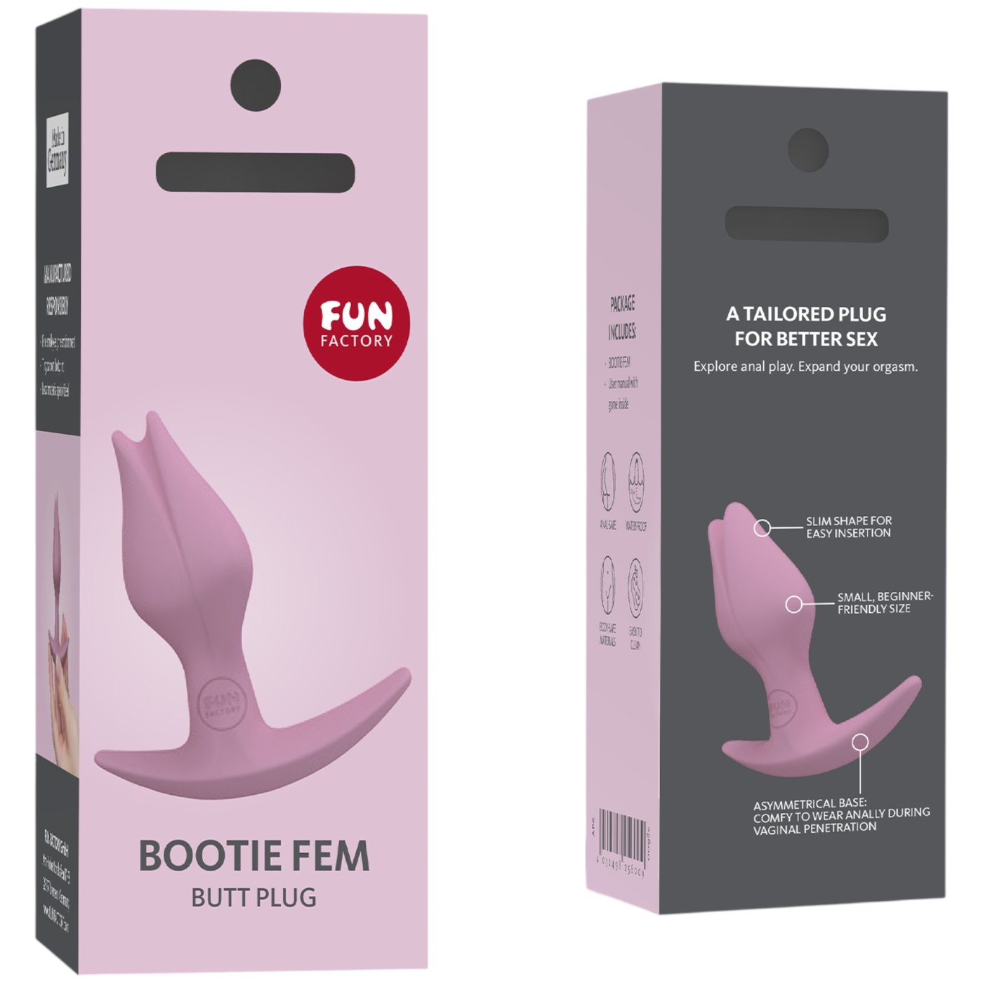 Fun Factory Bootie Fem Silicone Anal Plug Rose