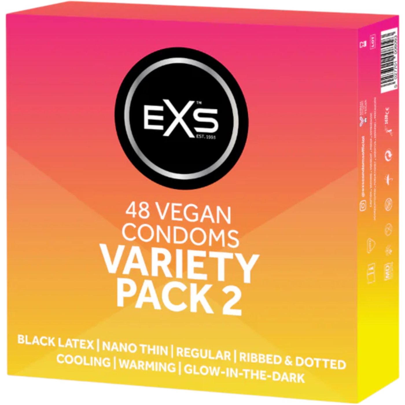 EXS Vegan Condoms Variety Pack 2 48 Pack