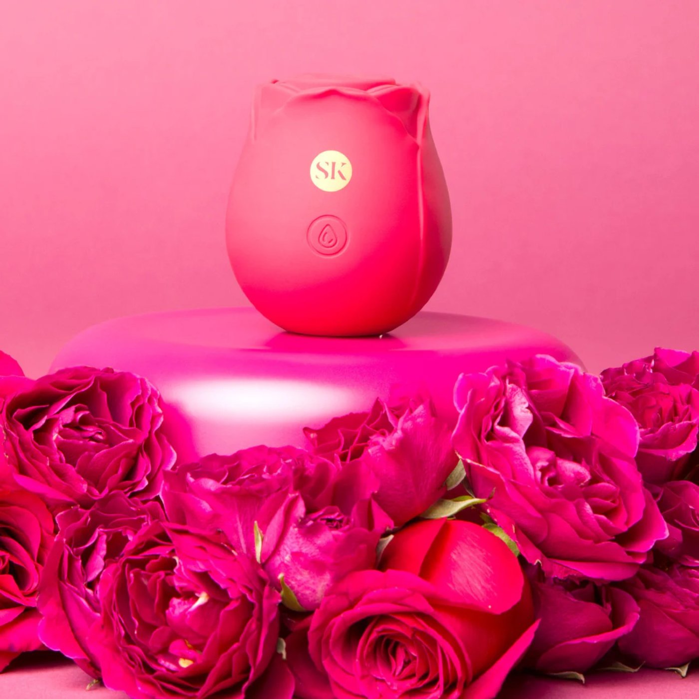 Secret Kisses Rosegasm Air Rechargeable Rose Clitoral Suction Stimulator