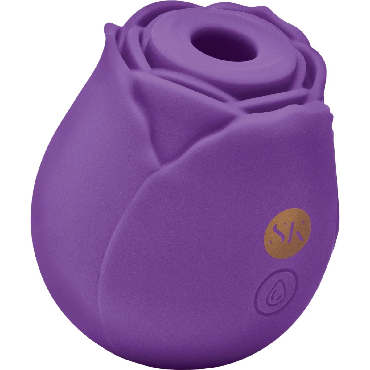 Secret Kisses Rosegasm Air Rechargeable Rose Clitoral Suction Stimulator, Purple