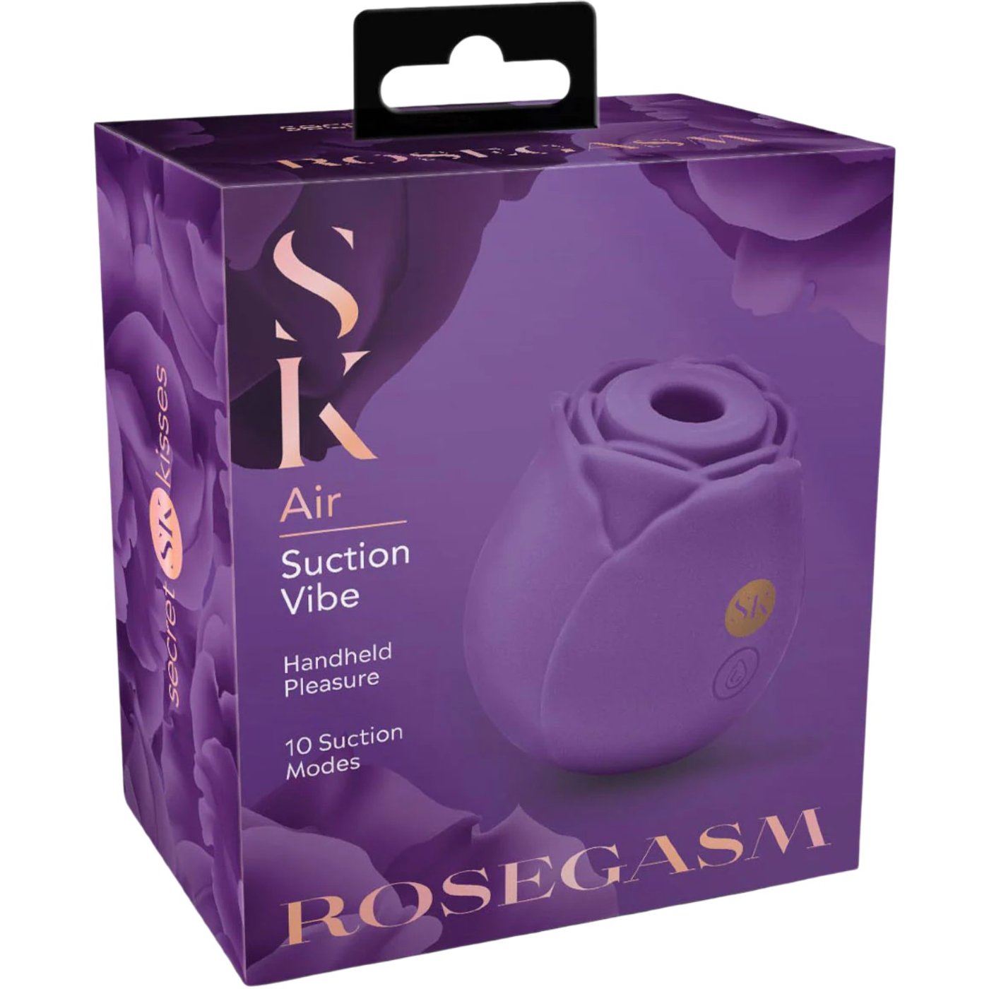 Secret Kisses Rosegasm Air Rechargeable Rose Clitoral Suction Stimulator