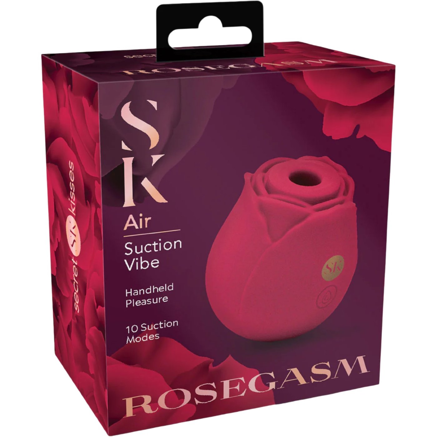 Secret Kisses Rosegasm Air Rechargeable Rose Clitoral Suction Stimulator