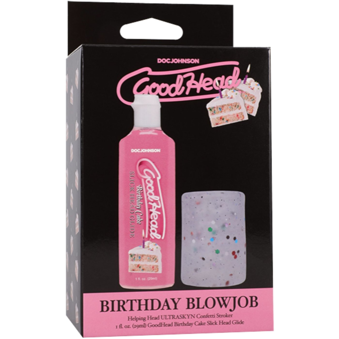 GoodHead Birthday Blowjob Kit with Male Stroker​ & Slick Head Glide