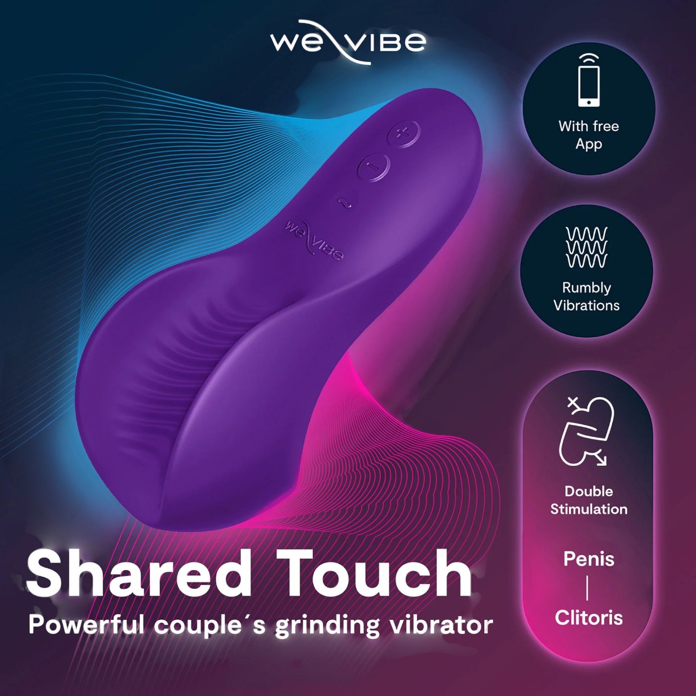 We-Vibe Shared Touch Double-Sided Couples Vibrator for Grinding