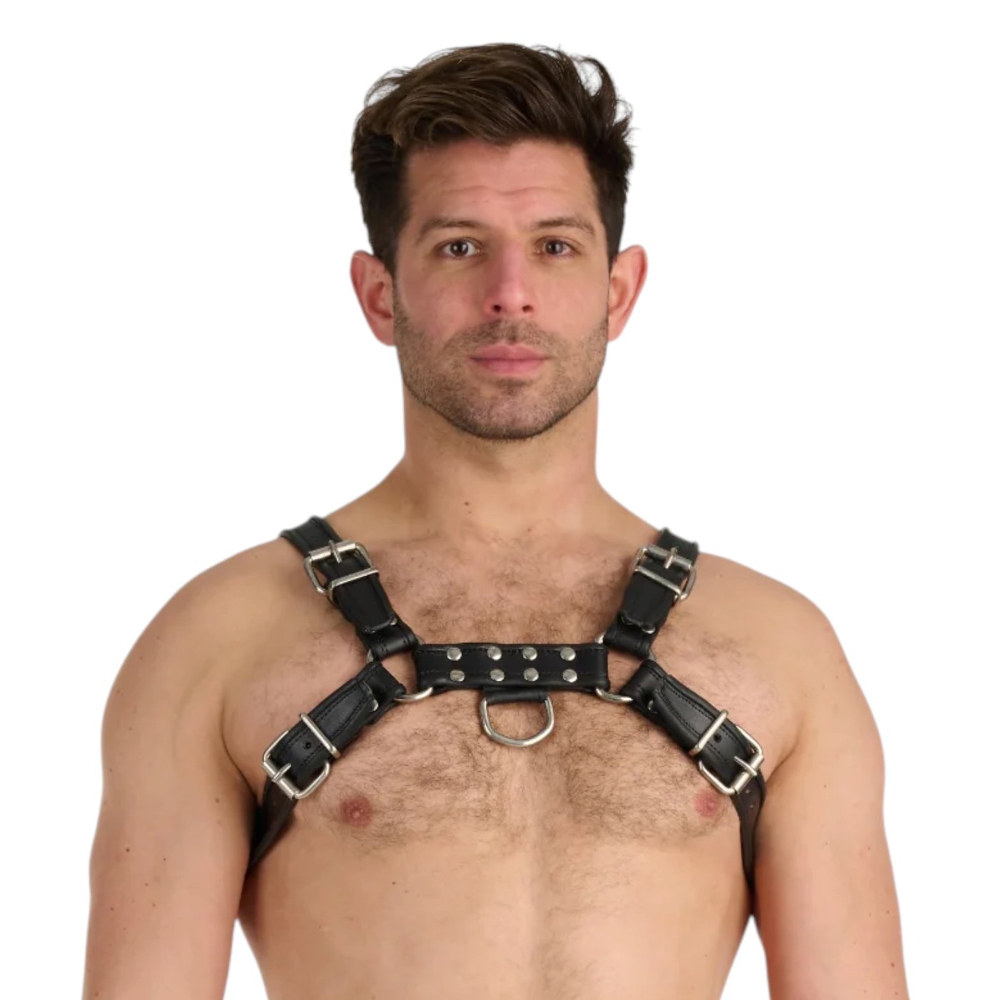 Prowler RED Bull Leather Chest Harness Black