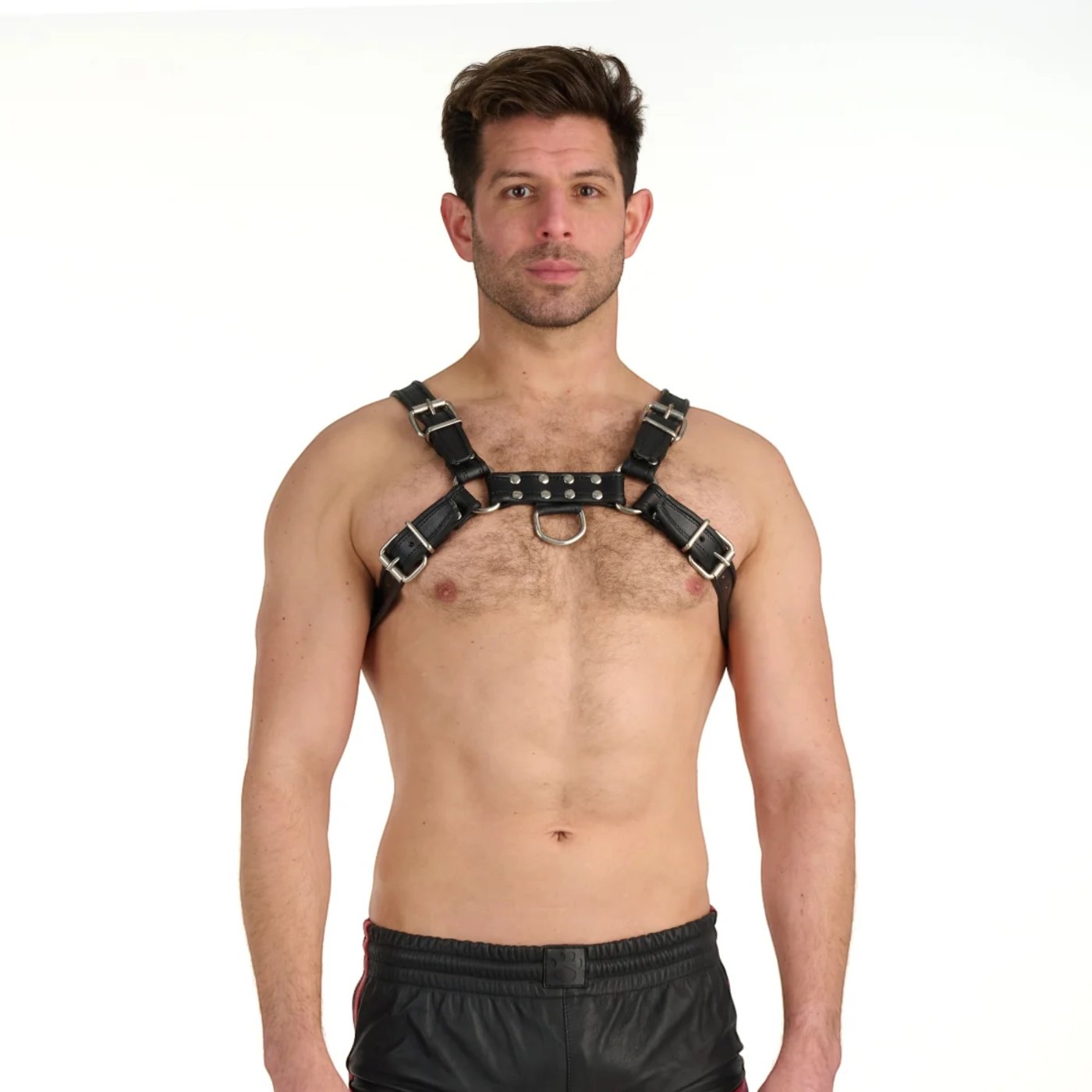 Prowler RED Bull Leather Chest Harness Black