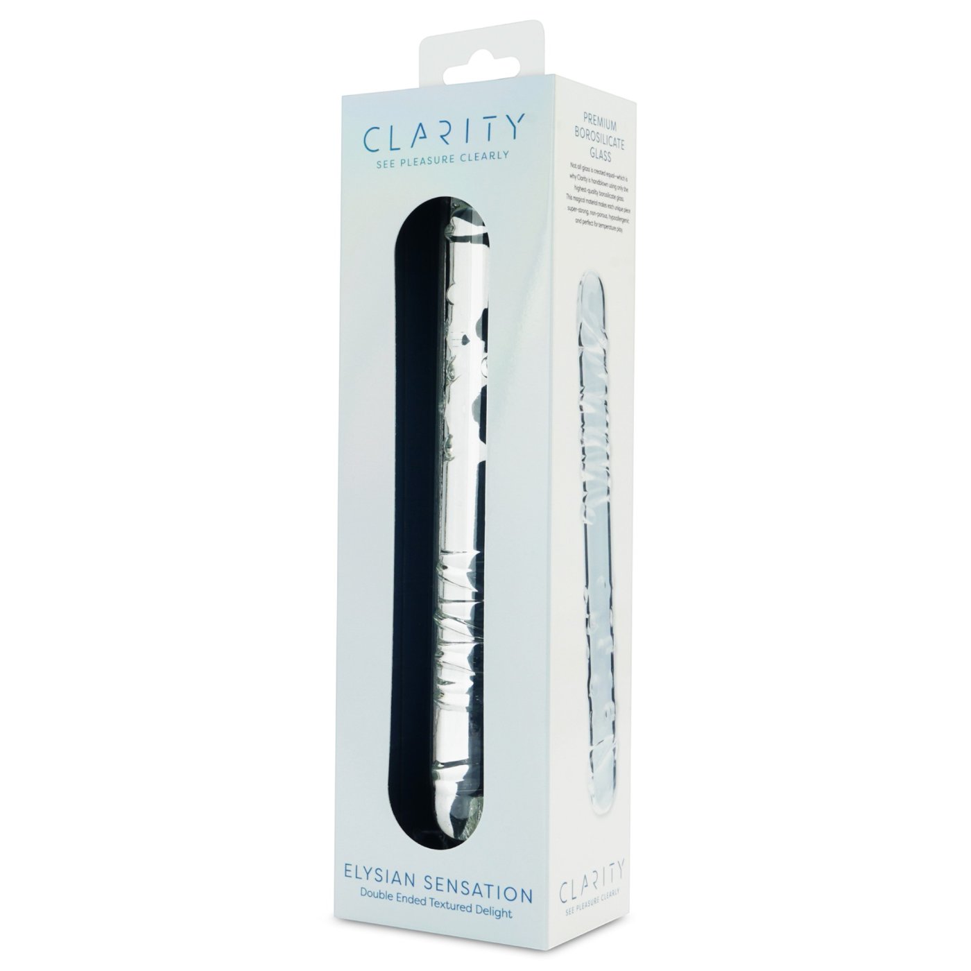 Clarity Elysian Sensation Double Ended Glass Dildo 8.3 Inch