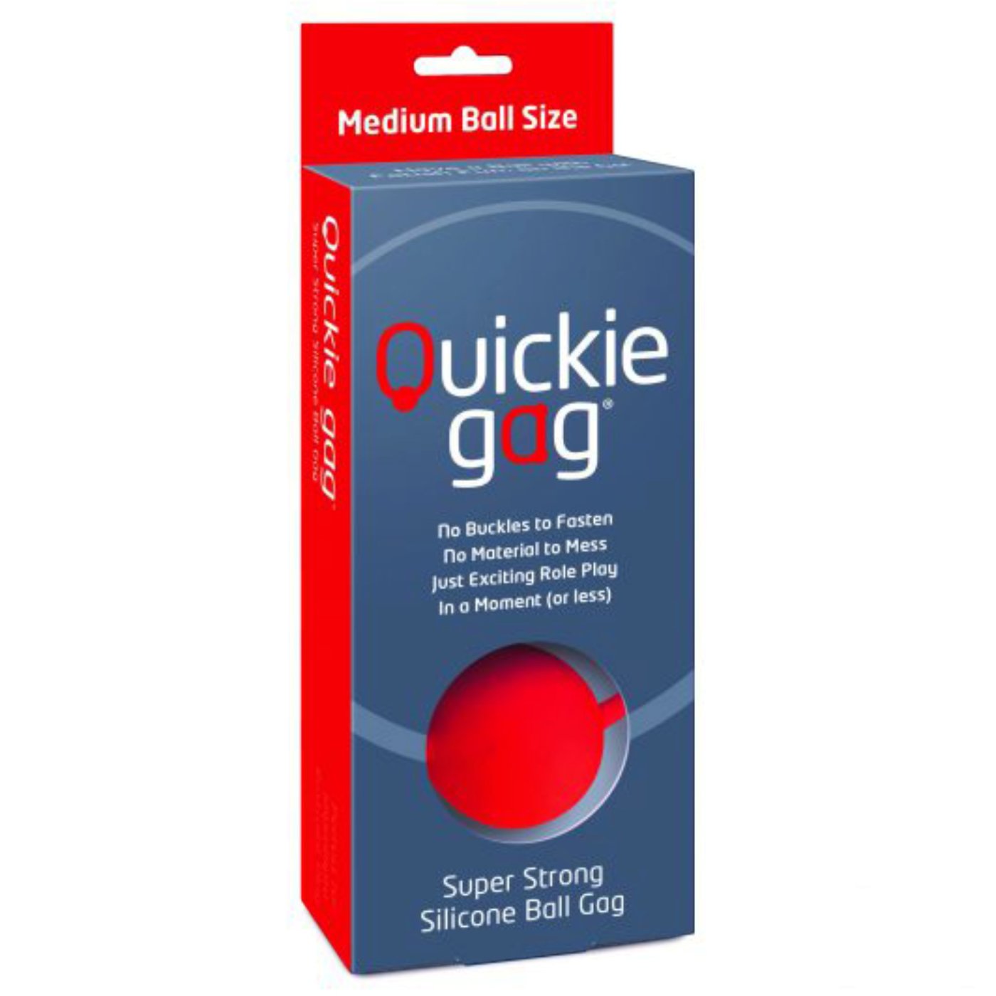 Quickie Medium Silicone Ball Gag Red